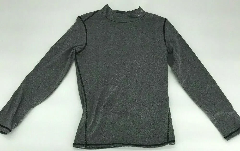 Champion Boys Tee T-Shirt Long Sleeve Athletic Workout Gray Size Medium 8-10